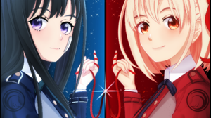 Anime Anime Girls Lycoris Recoil Nishikigi Chisato Inoue Takina Short Hair Blonde Long Hair Black Ha 2196x1957 Wallpaper
