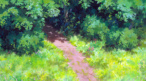 The Wind Rises Animated Movies Anime Animation Studio Ghibli Hayao Miyazaki Path Trees Grass Plants  1920x1080 Wallpaper