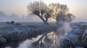 Nature Winter Cold Outdoors Landscape Frost Trees 3840x2160 Wallpaper