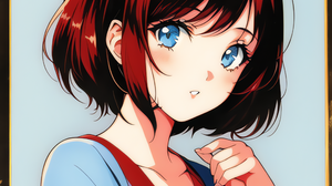 Novel Ai Anime Girls Ai Art Minimalism Simple Background 2560x2560 Wallpaper