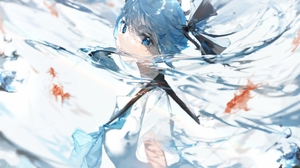 Anime Anime Girls Hatsune Miku In Water Fish Water School Uniform 2587x1489 Wallpaper