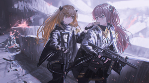 Anime Anime Girls Reoen Girls Frontline UMP9 Girls Frontline Ump45 Girls Frontline 2000x1125 Wallpaper