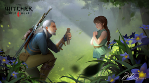 Geralt Of Rivia Little Girl The Witcher 3 Wild Hunt 3840x1990 Wallpaper