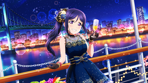 Matsuura Kanan Love Live Love Live Sunshine Anime Anime Girls Gloves Champagne Glass Bridge Stars Sk 4096x2520 Wallpaper
