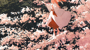 Potg Pixiv Portrait Display Anime Girls Walking Trees Arms Reaching Long Hair Horns Digital Art Kimo 1158x1637 Wallpaper