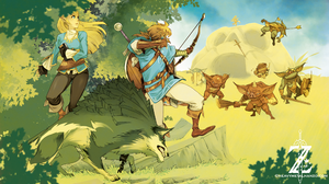 The Legend Of Zelda Breath Of The Wild Zelda Link Wolf Link 2560x1440 Wallpaper