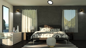 Bed Bedroom Interior Lamp 3076x2034 Wallpaper
