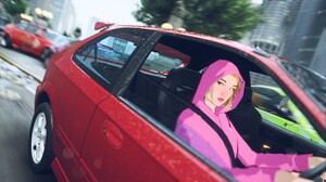 Need For Speed Unbound Honda Civic Car PC Gaming Hoods Women Digital Art Blurred 1920x1080 Wallpaper