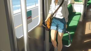 Bysau Digital Art Artwork Illustration Women Train Sea Sunlight Vertical Interior Ponytail Phone Ani 2250x3000 Wallpaper
