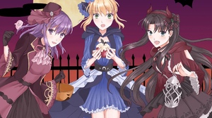 Anime Anime Girls Halloween Halloween Dress Fate Series Fate Stay Night Fate Stay Night Unlimited Bl 1869x1656 Wallpaper