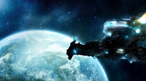 Planet Sci Fi Space Spaceship Starcraft 2560x1024 Wallpaper