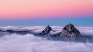 Switzerland Sunset Cloud Peak Horizon 1920x1080 Wallpaper