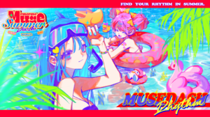 MuseDash Music Anime Girls Colorful Floater Swimming Goggles Water Closed Eyes Hairbun Rubber Ducks 1920x1080 Wallpaper