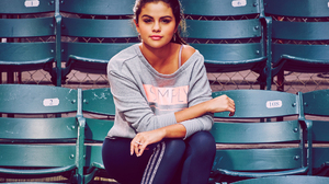 Selena Gomez Women Celebrity Young Woman Looking At Viewer Sitting Women Outdoors Bench Arms Crossed 1920x1280 Wallpaper