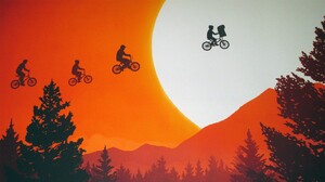 E T Movies Sunset Bicycle Steven Spielberg 1920x1080 Wallpaper