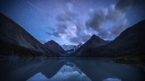 Landscape Nature Clouds Sky Night Nightscape Lake River Mountains 3000x2000 Wallpaper