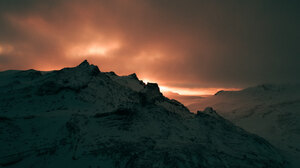 Arctic Ice Landscape Mountains Nature Snow Sunrise Sunset Winter Clouds Sky 2800x1573 Wallpaper