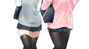 Anime Anime Girls Two Women Twins Artwork Digital Art School Uniform Original Characters Japanese Ch 1158x1637 Wallpaper
