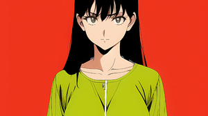 Novel Ai Anime Girls Simple Background Red Background Minimalism 2560x2560 Wallpaper