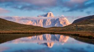 Nature Landscape Mountains Clouds Long Exposure Sky Field Reflection 6000x4000 Wallpaper