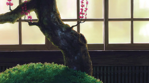 Spirited Away Anime Animation Animated Movies Hayao Miyazaki Studio Ghibli Cherry Trees Window Bushe 1920x1080 Wallpaper