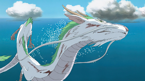 Spirited Away Dragon Animated Movies Film Stills Anime Animation Sky Clouds Water Haku Studio Ghibli 1920x1080 Wallpaper