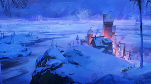 Gavin ODonnell ArtStation Winter Snow Castle 3840x1707 Wallpaper