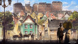 Anno 1800 1800s Digital Art Concept Art Artwork Ubisoft City Colorful House Cityscape 3840x2160 Wallpaper