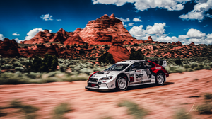 Subaru Subaru WRX Gran Turismo Gran Turismo Sport DiRT Rally Race Cars Car Rally Desert 3840x2160 Wallpaper