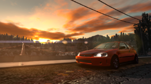 Need For Speed World Video Games Car Vehicle Honda Civic Honda Red Cars Screen Shot 1360x800 Wallpaper