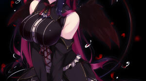 Anime Anime Girls Halloween Halloween Costume Horns Bat Wings Demon Tail 1100x1600 Wallpaper
