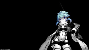 Selective Coloring Black Background Dark Background Simple Background Anime Girls Sword Art Online A 1920x1080 wallpaper