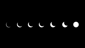 Minimalism Artwork Black Background Black White Monochrome Moon Eclipse 2560x1600 Wallpaper