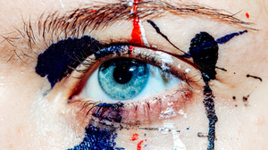Women Body Paint Colorful Yan Senez Eyes Closeup Blue Eyes 1800x1200 Wallpaper