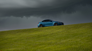 Car BMW M Power Grass Clouds 2560x1485 Wallpaper