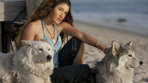 Actress Animal Beach Dog Girl Pet Q 039 Orianka Kilcher Siberian Husky Woman 3504x2336 Wallpaper
