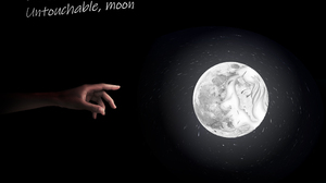 Photoshopped Moon Love Reaching Montage Dark 2340x2340 Wallpaper