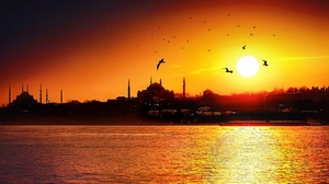 Sunset Istanbul Turkey Bosphorus 2048x1365 wallpaper