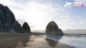 Forza Horizon 5 Video Games Sea Beach Rock Sky Clouds CGi 3840x2160 Wallpaper