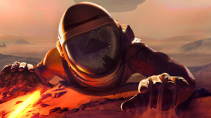 People Out Space Spacesuit Astronaut Reflection 3440x1440 Wallpaper