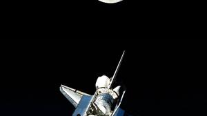 Space Space Shuttle Space Shuttle Discovery Moon NASA Planet Cargo Orbiter 1920x2020 Wallpaper