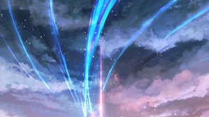 Starry Night Kimi No Na Wa Anime Sky Clouds 1920x1200 Wallpaper