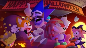 Sonic Sonic The Hedgehog Tails Character Sega Video Game Art Knuckles PC Gaming Halloween Halloween  5760x3306 Wallpaper