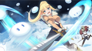 Kono Subarashii Sekai Ni Shukufuku Wo Darkness KonoSuba Anime Girls Snow 2048x883 wallpaper