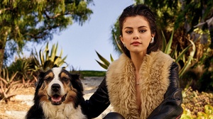 American Brunette Dog Girl Selena Gomez Singer 2200x1238 Wallpaper