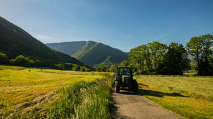 Photography Outdoors Trees Greenery Nature Grass Field Farm Tractors Mountains Road Landscape Path 2048x1365 Wallpaper