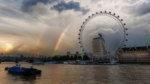 Trey Ratcliff Photography 4K UK England London Cityscape River Thames London Eye Rainbows Building B 3840x2160 Wallpaper
