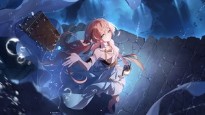 Anime Anime Girls Long Hair Walking Ai Art 4910x3156 Wallpaper