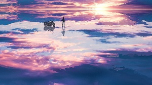 Anime Sunset 2392x1080 wallpaper