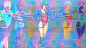 VHS Glitch Art Distortion Anime Girls Minimalism 2000x1500 wallpaper